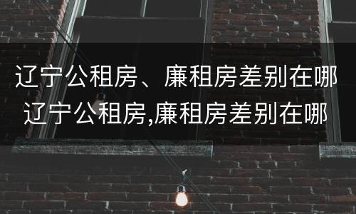 辽宁公租房、廉租房差别在哪 辽宁公租房,廉租房差别在哪查