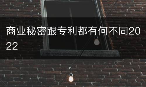 商业秘密跟专利都有何不同2022