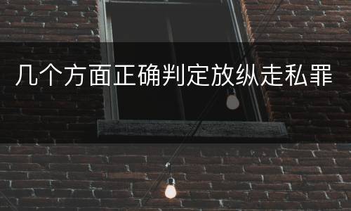 几个方面正确判定放纵走私罪