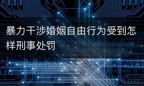 暴力干涉婚姻自由行为受到怎样刑事处罚