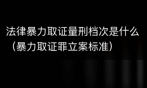 法律暴力取证量刑档次是什么（暴力取证罪立案标准）
