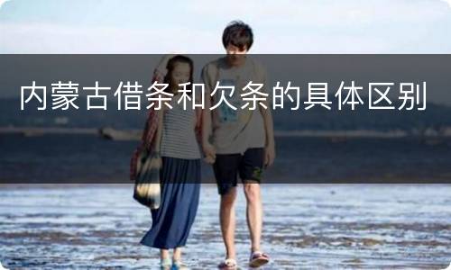 内蒙古借条和欠条的具体区别