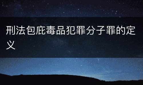 刑法包庇毒品犯罪分子罪的定义