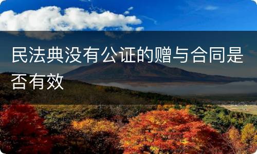 民法典没有公证的赠与合同是否有效