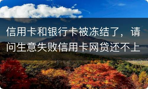 信用卡和银行卡被冻结了，请问生意失败信用卡网贷还不上怎么办