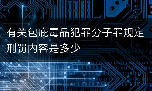 有关包庇毒品犯罪分子罪规定刑罚内容是多少