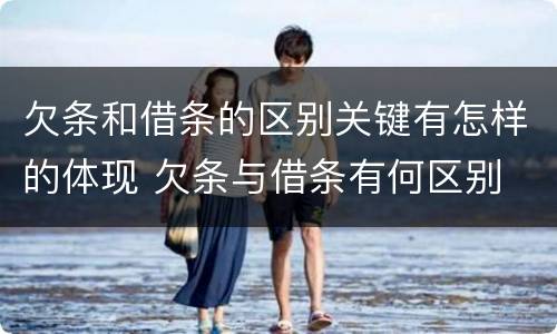 欠条和借条的区别关键有怎样的体现 欠条与借条有何区别