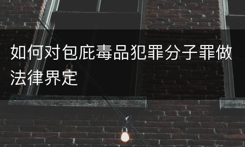 如何对包庇毒品犯罪分子罪做法律界定
