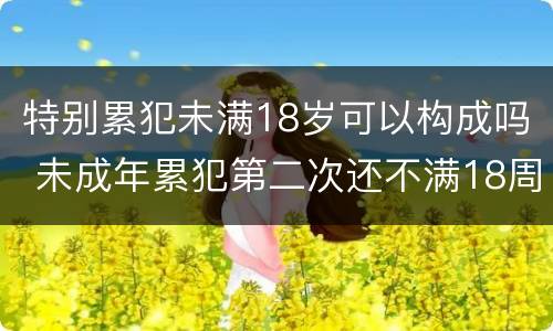 特别累犯未满18岁可以构成吗 未成年累犯第二次还不满18周岁算不算累犯