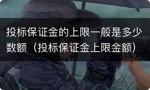 投标保证金的上限一般是多少数额（投标保证金上限金额）