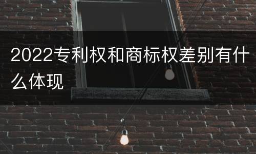 2022专利权和商标权差别有什么体现