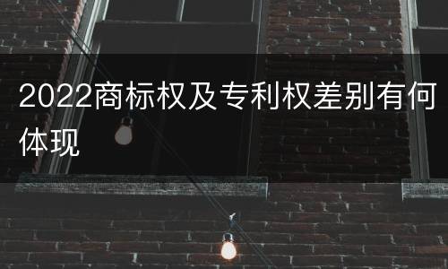 2022商标权及专利权差别有何体现