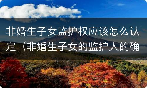 非婚生子女监护权应该怎么认定（非婚生子女的监护人的确定）