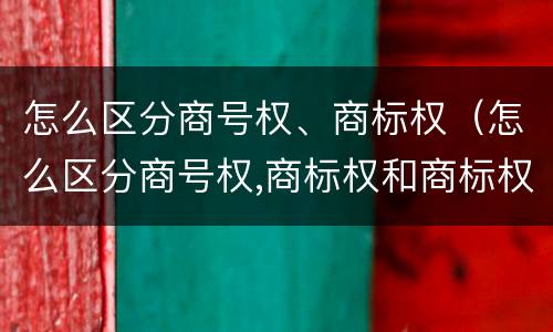 怎么区分商号权、商标权（怎么区分商号权,商标权和商标权）