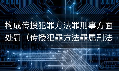 构成传授犯罪方法罪刑事方面处罚（传授犯罪方法罪属刑法规定的）