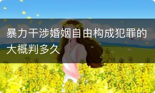 暴力干涉婚姻自由构成犯罪的大概判多久
