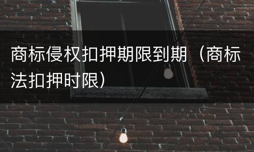 商标侵权扣押期限到期（商标法扣押时限）
