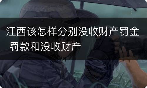 江西该怎样分别没收财产罚金 罚款和没收财产