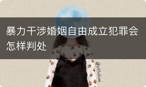 暴力干涉婚姻自由成立犯罪会怎样判处