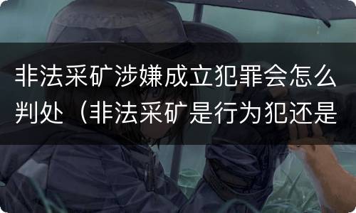 非法采矿涉嫌成立犯罪会怎么判处（非法采矿是行为犯还是结果犯）