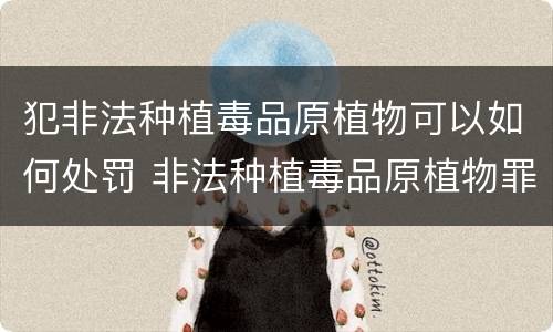犯非法种植毒品原植物可以如何处罚 非法种植毒品原植物罪情节严重