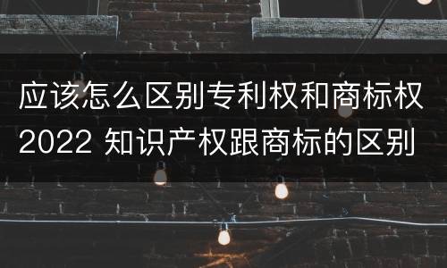 应该怎么区别专利权和商标权2022 知识产权跟商标的区别