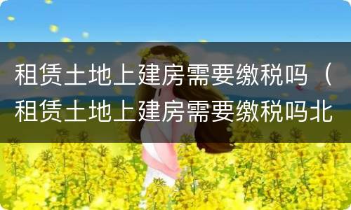 租赁土地上建房需要缴税吗（租赁土地上建房需要缴税吗北京）
