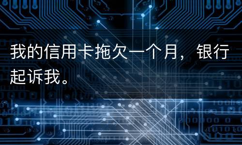 我的信用卡拖欠一个月，银行起诉我。