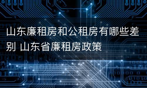 山东廉租房和公租房有哪些差别 山东省廉租房政策