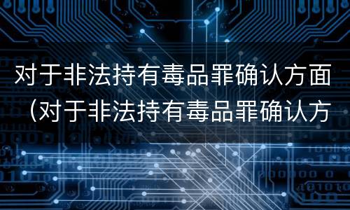 对于非法持有毒品罪确认方面（对于非法持有毒品罪确认方面错误的是）