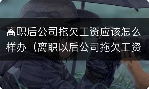 离职后公司拖欠工资应该怎么样办（离职以后公司拖欠工资怎么办）