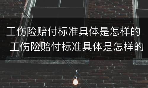 工伤险赔付标准具体是怎样的 工伤险赔付标准具体是怎样的呢