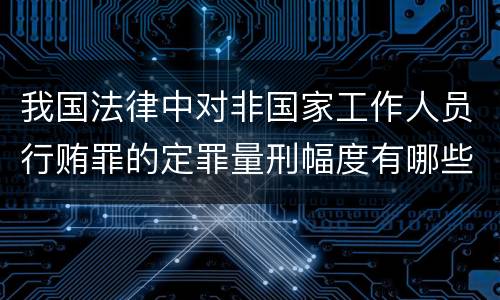 我国法律中对非国家工作人员行贿罪的定罪量刑幅度有哪些