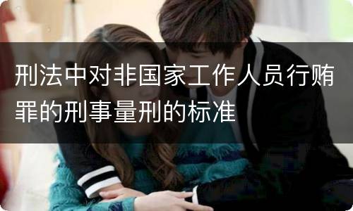 刑法中对非国家工作人员行贿罪的刑事量刑的标准