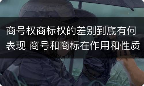 商号权商标权的差别到底有何表现 商号和商标在作用和性质上的区别