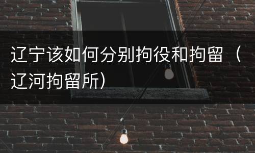 辽宁该如何分别拘役和拘留（辽河拘留所）