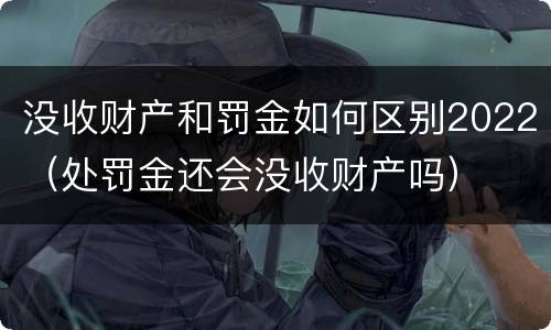 没收财产和罚金如何区别2022（处罚金还会没收财产吗）