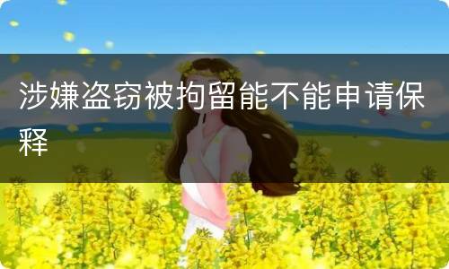 涉嫌盗窃被拘留能不能申请保释