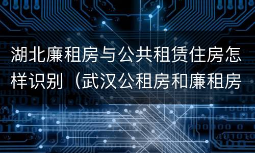 湖北廉租房与公共租赁住房怎样识别（武汉公租房和廉租房）