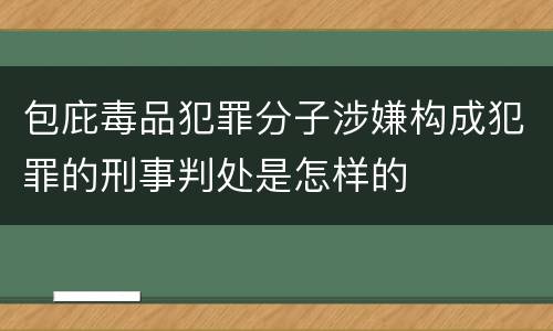 包庇毒品犯罪分子涉嫌构成犯罪的刑事判处是怎样的