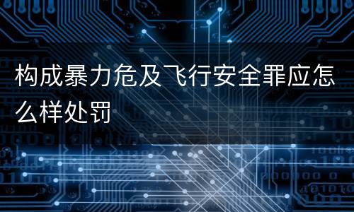 构成暴力危及飞行安全罪应怎么样处罚
