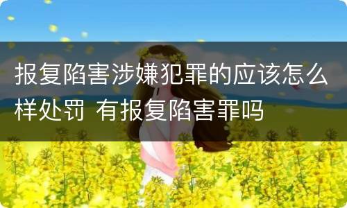 报复陷害涉嫌犯罪的应该怎么样处罚 有报复陷害罪吗