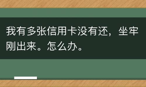 我有多张信用卡没有还，坐牢刚出来。怎么办。