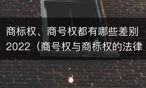 商标权、商号权都有哪些差别2022（商号权与商标权的法律冲突与解决）