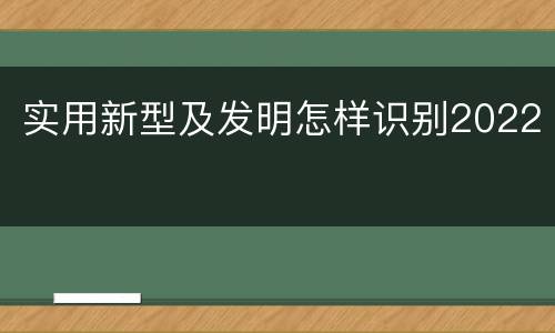 实用新型及发明怎样识别2022