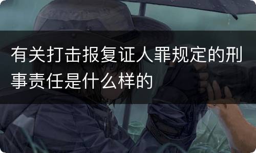 有关打击报复证人罪规定的刑事责任是什么样的