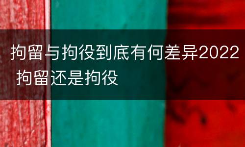 拘留与拘役到底有何差异2022 拘留还是拘役