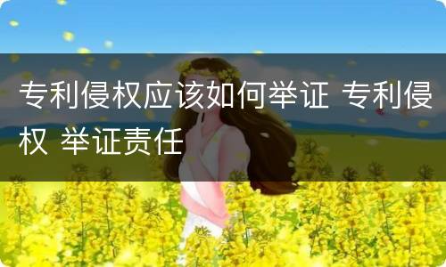 专利侵权应该如何举证 专利侵权 举证责任