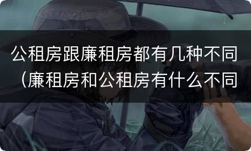 公租房跟廉租房都有几种不同（廉租房和公租房有什么不同）
