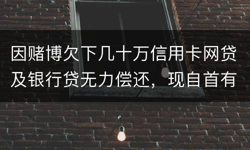 因赌博欠下几十万信用卡网贷及银行贷无力偿还，现自首有什么后果